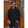 image:imageCOOFANDY Mens Hoodie Pullover Hooded Sweatshirt Casual Fashion Solid FallBlack