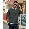 image:imageCOOFANDY Mens Hoodie Pullover Hooded Sweatshirt Casual Fashion Solid FallDark Gray
