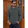 image:imageCOOFANDY Mens Hoodie Pullover Hooded Sweatshirt Casual Fashion Solid FallDark Gray