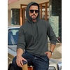 image:imageCOOFANDY Mens Hoodie Pullover Hooded Sweatshirt Casual Fashion Solid FallDark Gray