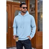 image:imageCOOFANDY Mens Hoodie Pullover Hooded Sweatshirt Casual Fashion Solid FallLight Blue