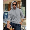 image:imageCOOFANDY Mens Hoodie Pullover Hooded Sweatshirt Casual Fashion Solid FallLight Gray