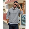 image:imageCOOFANDY Mens Hoodie Pullover Hooded Sweatshirt Casual Fashion Solid FallLight Gray