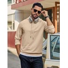 image:imageCOOFANDY Mens Hoodie Pullover Hooded Sweatshirt Casual Fashion Solid FallLight Khaki