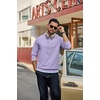 image:imageCOOFANDY Mens Hoodie Pullover Hooded Sweatshirt Casual Fashion Solid FallLight Purple