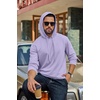 image:imageCOOFANDY Mens Hoodie Pullover Hooded Sweatshirt Casual Fashion Solid FallLight Purple