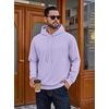 image:imageCOOFANDY Mens Hoodie Pullover Hooded Sweatshirt Casual Fashion Solid FallLight Purple