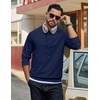 image:imageCOOFANDY Mens Hoodie Pullover Hooded Sweatshirt Casual Fashion Solid FallNavy Blue