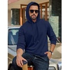 image:imageCOOFANDY Mens Hoodie Pullover Hooded Sweatshirt Casual Fashion Solid FallNavy Blue