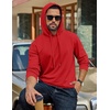 image:imageCOOFANDY Mens Hoodie Pullover Hooded Sweatshirt Casual Fashion Solid FallTrue Red