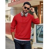 image:imageCOOFANDY Mens Hoodie Pullover Hooded Sweatshirt Casual Fashion Solid FallTrue Red