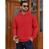 image:imageCOOFANDY Mens Hoodie Pullover Hooded Sweatshirt Casual Fashion Solid FallTrue Red