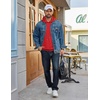image:imageCOOFANDY Mens Hoodie Pullover Hooded Sweatshirt Casual Fashion Solid FallTrue Red