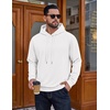 image:imageCOOFANDY Mens Hoodie Pullover Hooded Sweatshirt Casual Fashion Solid FallWhite