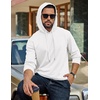 image:imageCOOFANDY Mens Hoodie Pullover Hooded Sweatshirt Casual Fashion Solid FallWhite
