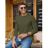 image:imageCOOFANDY Mens Long Sleeve TShirts Crew Neck RegularFit Tee Shirts Casual Basic TshirtsArmy Green