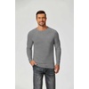 image:imageCOOFANDY Mens Long Sleeve TShirts Crew Neck RegularFit Tee Shirts Casual Basic TshirtsAthletic Heather