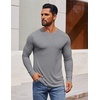 image:imageCOOFANDY Mens Long Sleeve TShirts Crew Neck RegularFit Tee Shirts Casual Basic TshirtsAthletic Heather