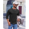 image:imageCOOFANDY Mens Long Sleeve TShirts Crew Neck RegularFit Tee Shirts Casual Basic TshirtsBlackdark Blue