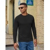 image:imageCOOFANDY Mens Long Sleeve TShirts Crew Neck RegularFit Tee Shirts Casual Basic TshirtsBlacknavy