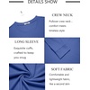 image:imageCOOFANDY Mens Long Sleeve TShirts Crew Neck RegularFit Tee Shirts Casual Basic TshirtsBlue