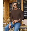 image:imageCOOFANDY Mens Long Sleeve TShirts Crew Neck RegularFit Tee Shirts Casual Basic TshirtsBrown