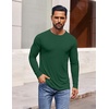 image:imageCOOFANDY Mens Long Sleeve TShirts Crew Neck RegularFit Tee Shirts Casual Basic TshirtsGreen