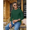 image:imageCOOFANDY Mens Long Sleeve TShirts Crew Neck RegularFit Tee Shirts Casual Basic TshirtsGreen