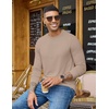 image:imageCOOFANDY Mens Long Sleeve TShirts Crew Neck RegularFit Tee Shirts Casual Basic TshirtsLight Apricot
