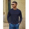 image:imageCOOFANDY Mens Long Sleeve TShirts Crew Neck RegularFit Tee Shirts Casual Basic TshirtsNavy
