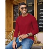 image:imageCOOFANDY Mens Long Sleeve TShirts Crew Neck RegularFit Tee Shirts Casual Basic TshirtsRed