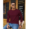 image:imageCOOFANDY Mens Long Sleeve TShirts Crew Neck RegularFit Tee Shirts Casual Basic TshirtsWine Red