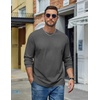 image:imageCOOFANDY Mens Long Sleeve Tee Shirts Cotton Casual Basic TShirtsGray