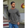 image:imageCOOFANDY Mens Long Sleeve Tee Shirts Cotton Casual Basic TShirtsGray
