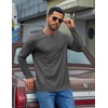 image:imageCOOFANDY Mens Long Sleeve Tee Shirts Cotton Casual Basic TShirtsGray