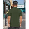 image:imageCOOFANDY Mens Mock Turtleneck Shirts Short Sleeve Casual Basic TShirts Ribbed Solid Pullover TopsArmy Green