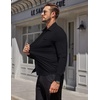 image:imageCOOFANDY Mens Muscle Fit Dress Shirt Wrinkle Free Sretch Shirts Long Sleeve Casual Button Down ShirtsBlack