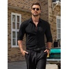 image:imageCOOFANDY Mens Muscle Fit Dress Shirt Wrinkle Free Sretch Shirts Long Sleeve Casual Button Down ShirtsBlack