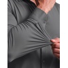 image:imageCOOFANDY Mens Muscle Fit Dress Shirt Wrinkle Free Sretch Shirts Long Sleeve Casual Button Down ShirtsDark Gray