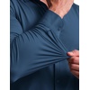 image:imageCOOFANDY Mens Muscle Fit Dress Shirt Wrinkle Free Sretch Shirts Long Sleeve Casual Button Down ShirtsDeep Blue