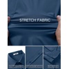 image:imageCOOFANDY Mens Muscle Fit Dress Shirt Wrinkle Free Sretch Shirts Long Sleeve Casual Button Down ShirtsDeep Blue