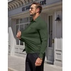 image:imageCOOFANDY Mens Muscle Fit Dress Shirt Wrinkle Free Sretch Shirts Long Sleeve Casual Button Down ShirtsDeep Green