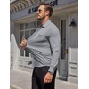 image:imageCOOFANDY Mens Muscle Fit Dress Shirt Wrinkle Free Sretch Shirts Long Sleeve Casual Button Down ShirtsLight Grey