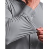 image:imageCOOFANDY Mens Muscle Fit Dress Shirt Wrinkle Free Sretch Shirts Long Sleeve Casual Button Down ShirtsLight Grey