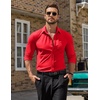 image:imageCOOFANDY Mens Muscle Fit Dress Shirt Wrinkle Free Sretch Shirts Long Sleeve Casual Button Down ShirtsRed