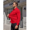 image:imageCOOFANDY Mens Muscle Fit Dress Shirt Wrinkle Free Sretch Shirts Long Sleeve Casual Button Down ShirtsRed