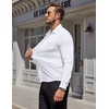 image:imageCOOFANDY Mens Muscle Fit Dress Shirt Wrinkle Free Sretch Shirts Long Sleeve Casual Button Down ShirtsWhite