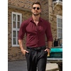 image:imageCOOFANDY Mens Muscle Fit Dress Shirt Wrinkle Free Sretch Shirts Long Sleeve Casual Button Down ShirtsWine Red