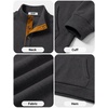 image:imageCOOFANDY Mens Quarter Button Pullover Sweatshirts 14 Button Casual SweaterDark Grey