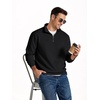 image:imageCOOFANDY Mens Quarter Zip Pullover 2026 Fashion Texture 14 Zip SweatshirtBlack